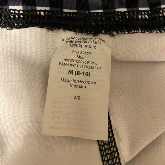 Checked Black & White Two Piece Athletic Works Top and Pants - Picture 13 of 15